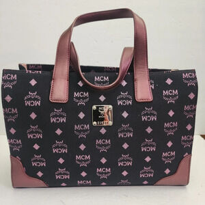 Vintage multicolor MCM tote bag with COA